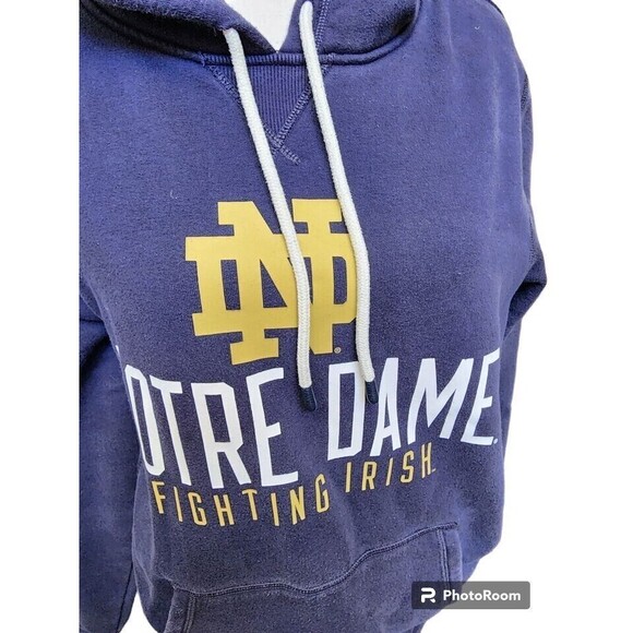 NOTRE DAME Hoodie Size Medium Under Armour Pullover Cold Gear Loose - Picture 2 of 8